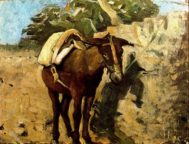 Pablo Picasso Classical Oil Paintings Mule Animal Painting